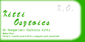 kitti osztoics business card